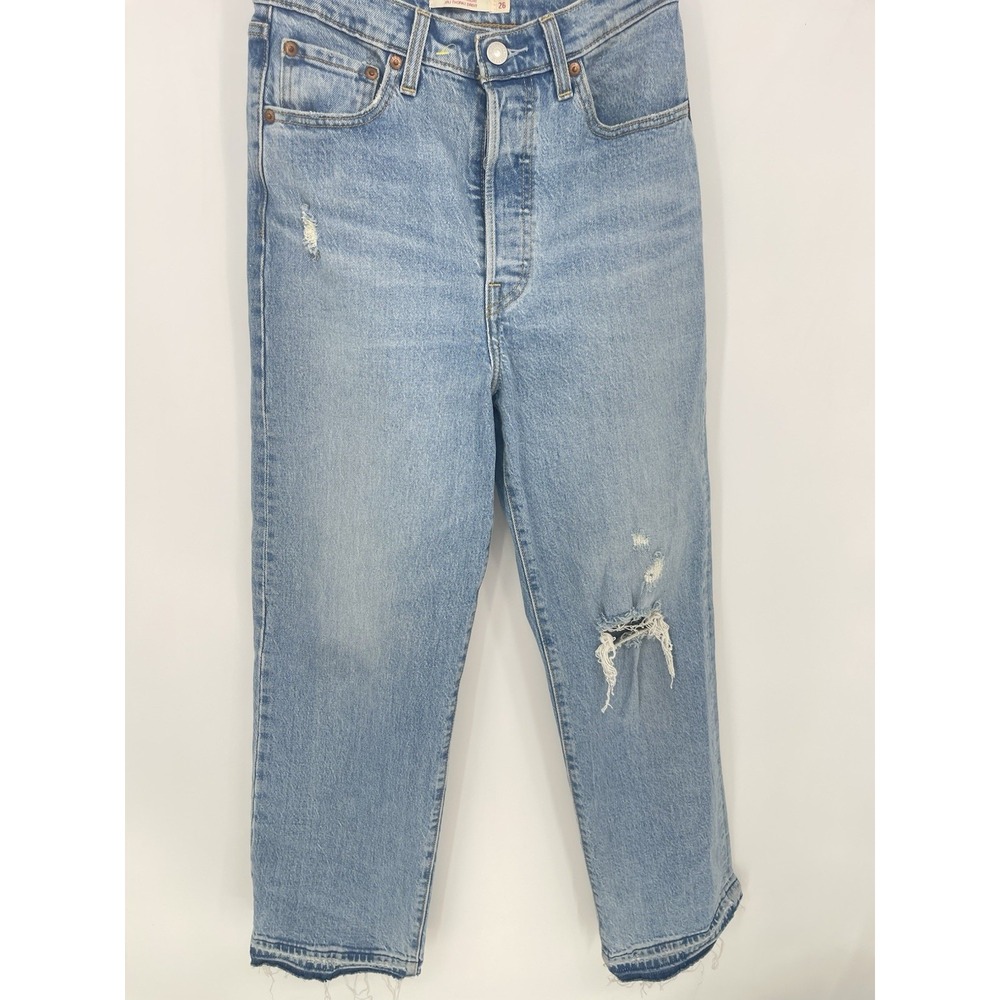 Levi's Women's‎ Ribcage Straight Ankle Premium Jeans Button Fly Size 26 Q0019